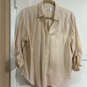 Beige Button-Up Shirt